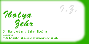 ibolya zehr business card